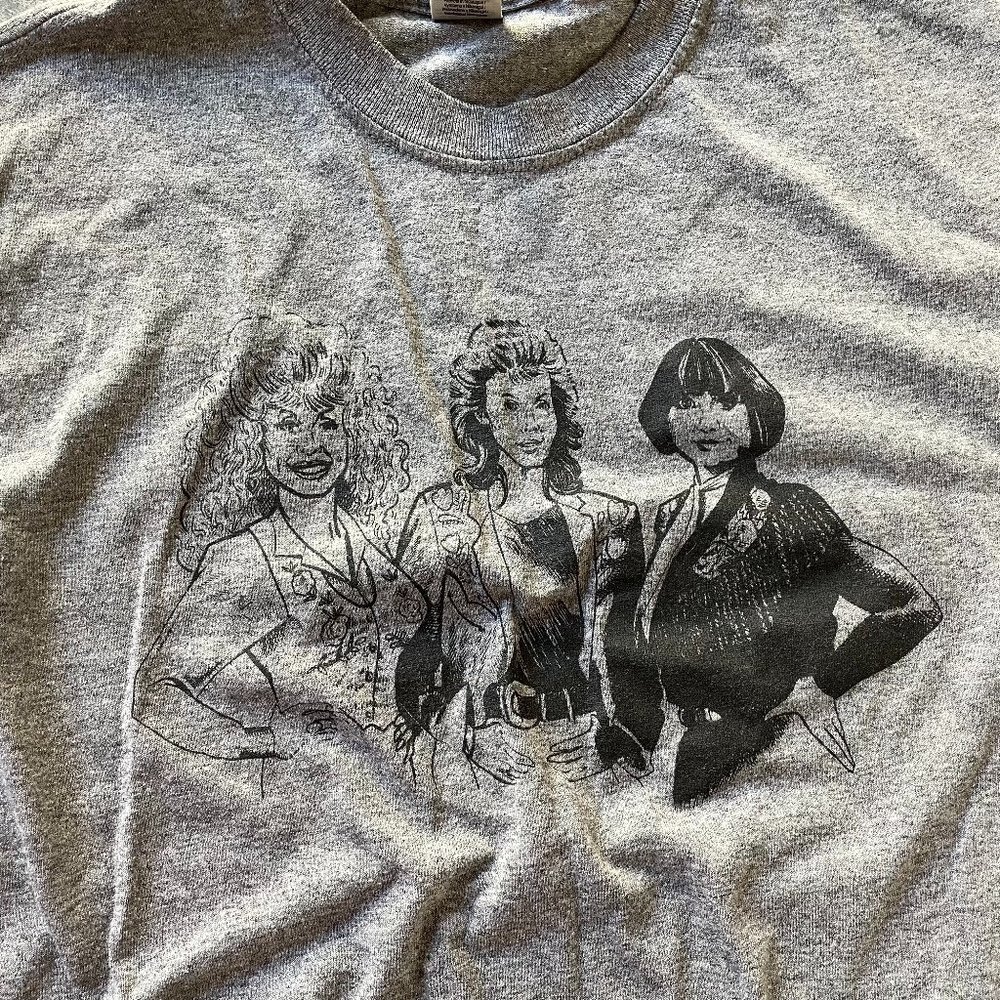 Heather Grey Trio Dolly Parton Linda Ronstadt Emmylou Harris Shirt Size Small